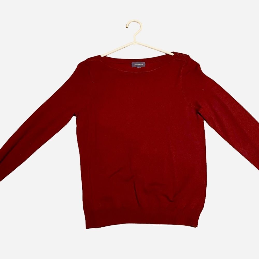 NWOT Burgundy ModCloth Wide Neck Sweater
